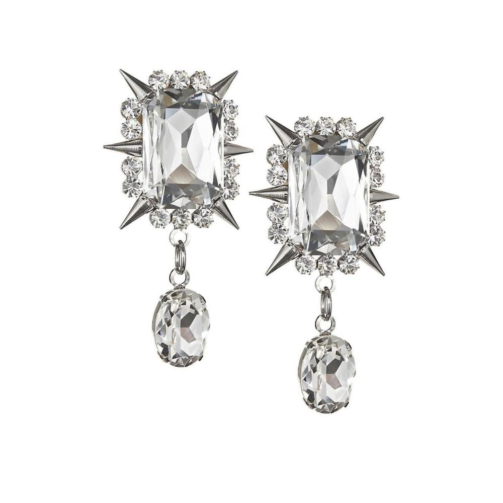 Alessandra Rich - Spike Pendant Drop Clip-On Earrings
